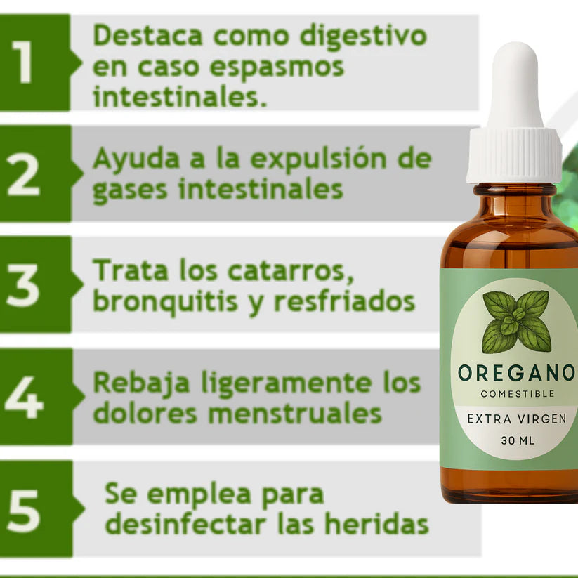 Aceite de Orégano™ – Reduce la Hinchazón y Fortalece tu Intestino