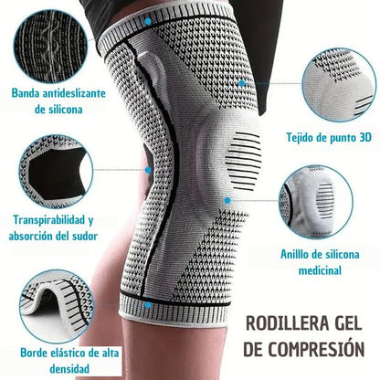 Rodillera Terapéutica con Gel y Soporte Lateral