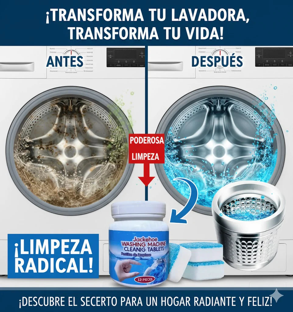 2X1 PASTILLAS PARA LAVADORA PREMIUM - ELIMINA EL MAL OLOR Y BACTERIAS.